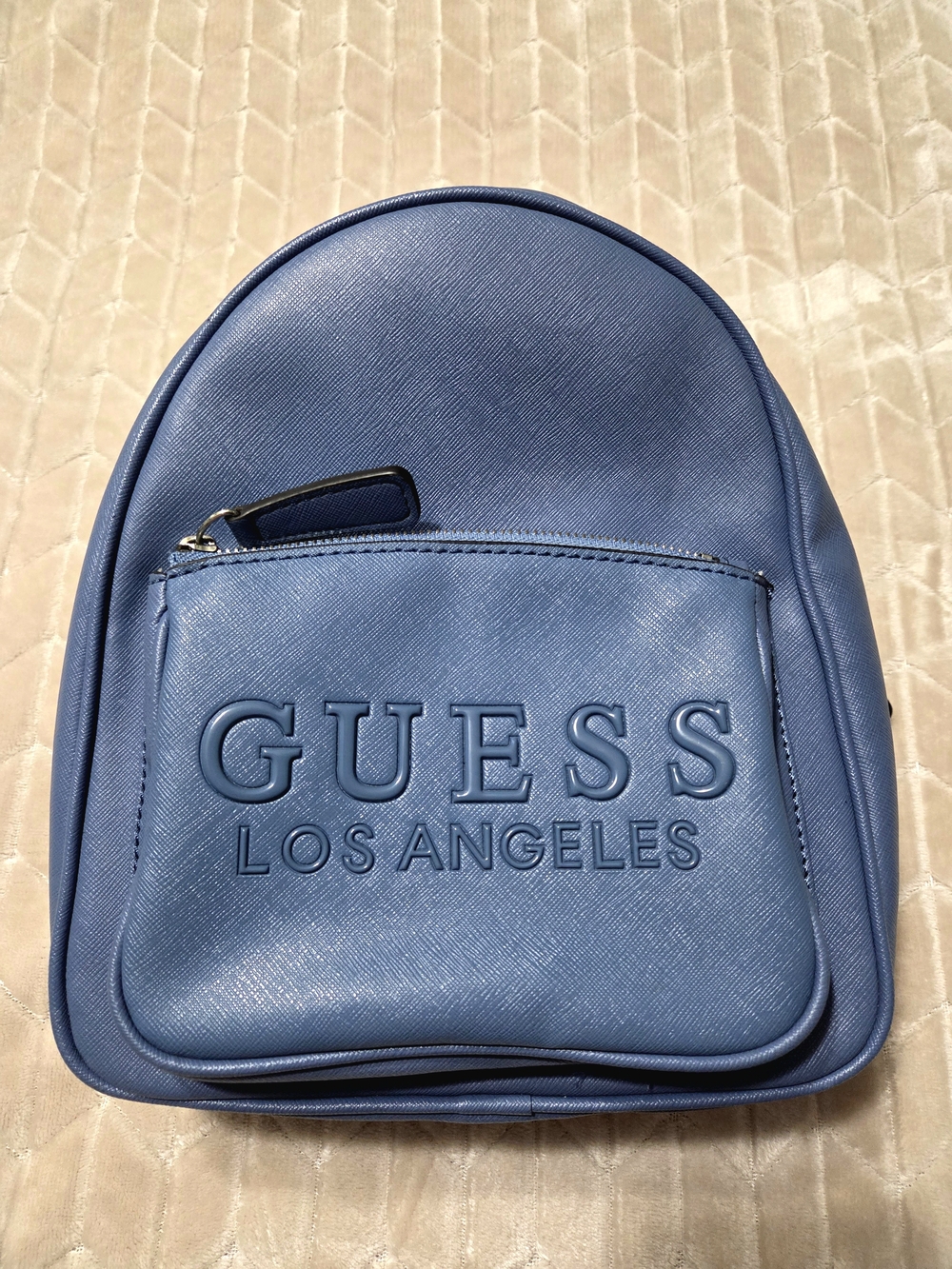 NWOT GUESS Blue Embossed Logo Mini Backpack